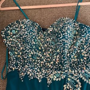 Long strapless dress